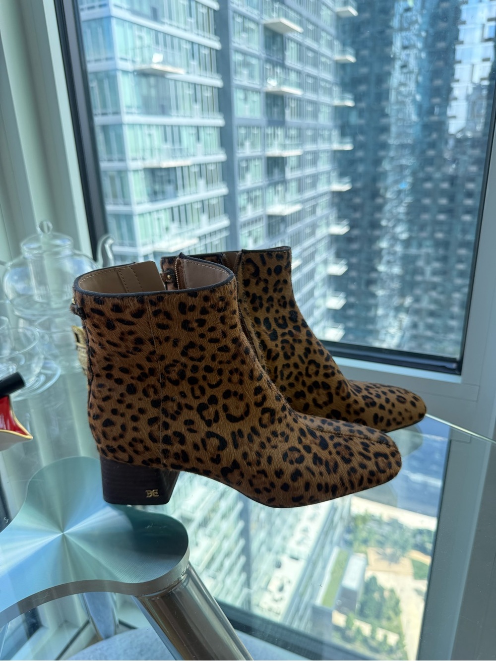 Sam Edelman Paige Boots Leopard Fur Style